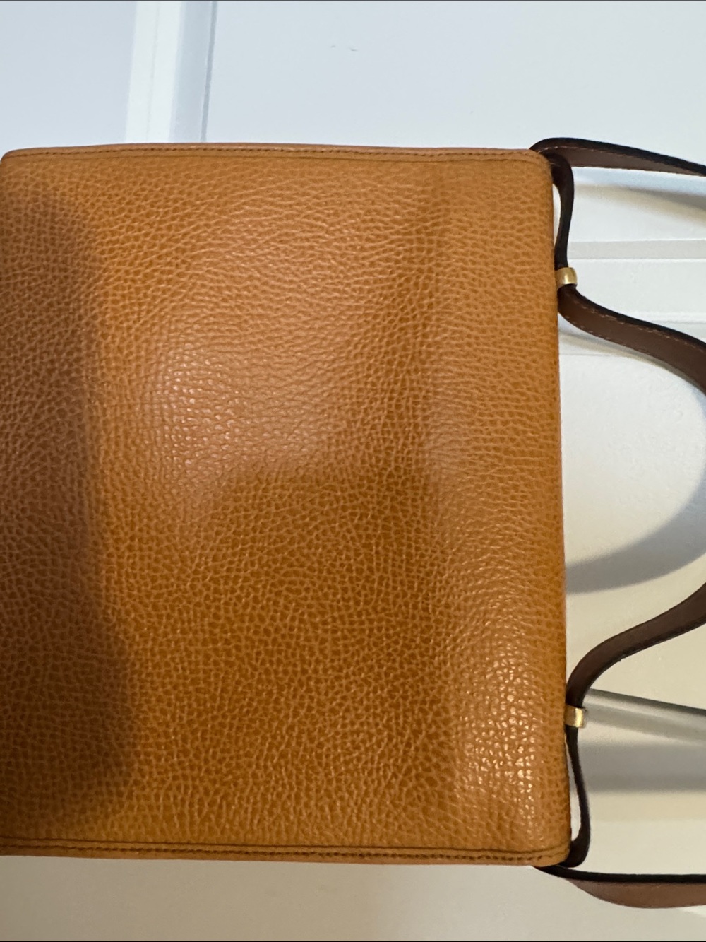Vintage Dior Pebbled Leather Crossbody in Cognac with Gold Hardware - Picture 3 of 4